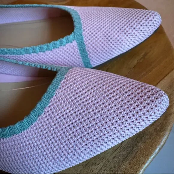 Vionic Dahlia Knit Ballet Flats Pink Teal | Comfort Shoes | Size 8.5 - Picture 7 of 7